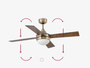 Wentylator sufitowy Faro Barcelona Mini Icaria S Old gold fan