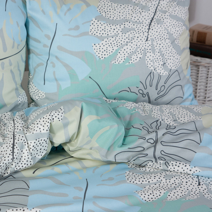 Pościel satynowa Andropol Lighty Blue 100% bawełny