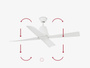 Wentylator sufitowy Faro Barcelona Typhoon M White DC