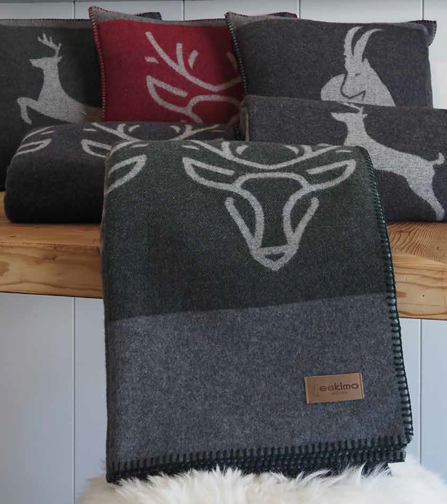 Poduszka dekoracyjna Eskimo Zernez Anthracite/Grey