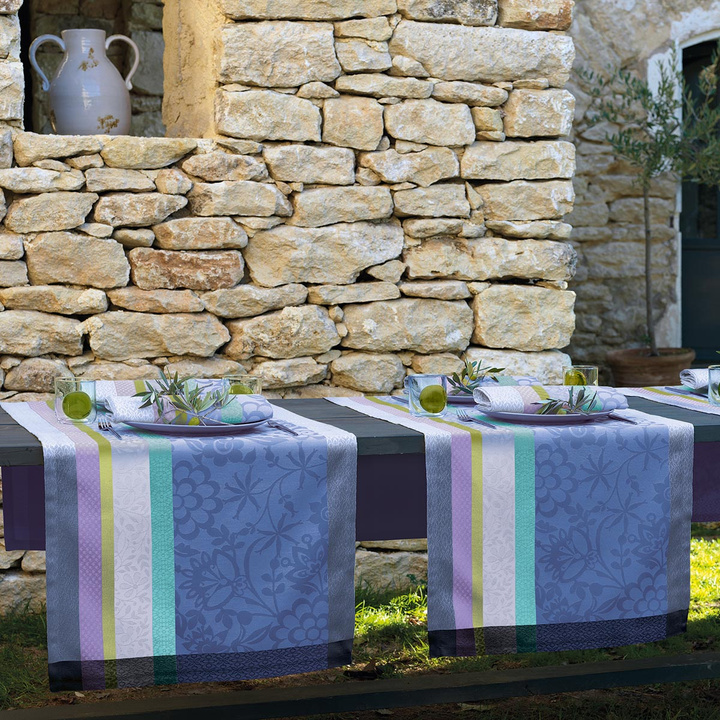 Bieżnik żakardowy Le Jacquard Français Provence Lavender Blue