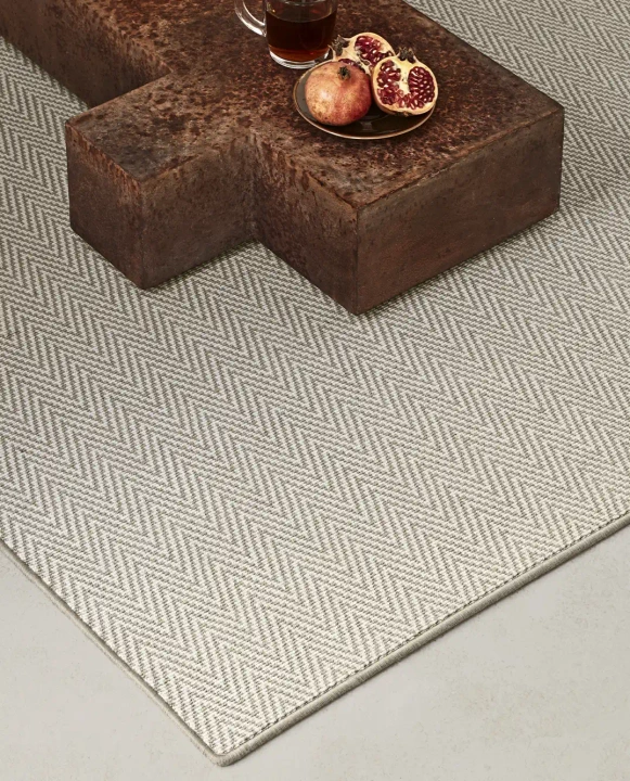 Dywan wełniany Rols Diana Herringbone Ash pod wymiar