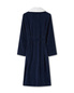 Szlafrok welurowy Lexington Hotel Contrast Dress Blue/White