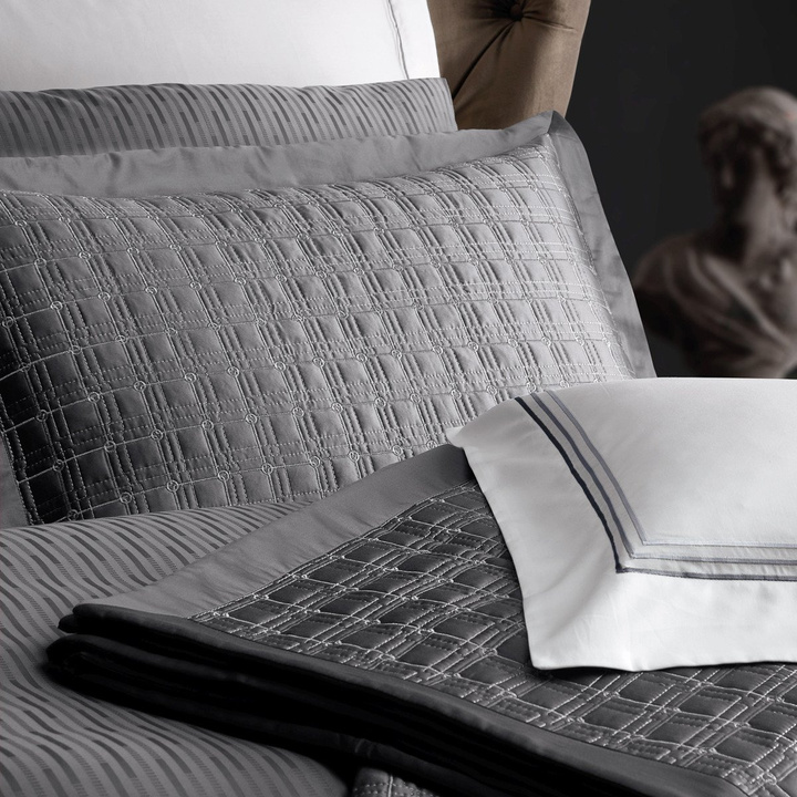 Prześcieradło satynowe bez ściągacza Valeron Linea Anthracite