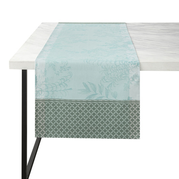 Bieżnik bawełniany Le Jacquard Français Jardin d'Eden Blue