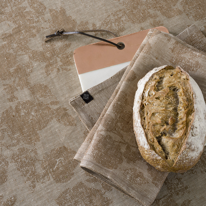 Obrus lniany Le Jacquard Français Casual Brązowy