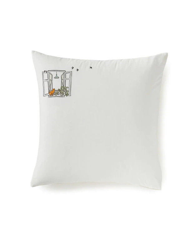 Poszewka perkalowa Sylvie Thiriez Bonjour