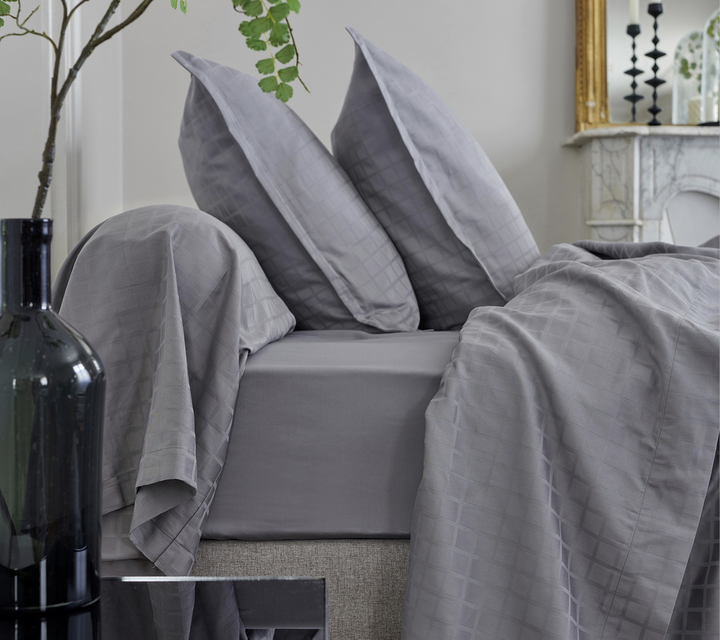 Pościel satynowa Blanc Des Vosges Palace Ciemnoszara 