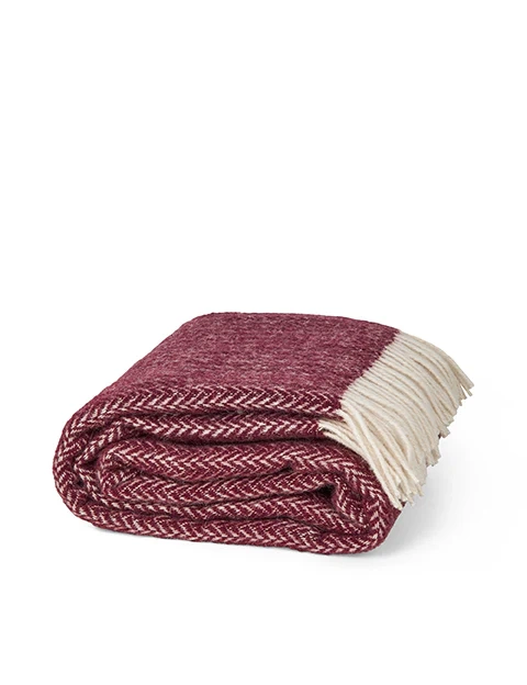 Pled wełniany Elvang Hope Wine Red