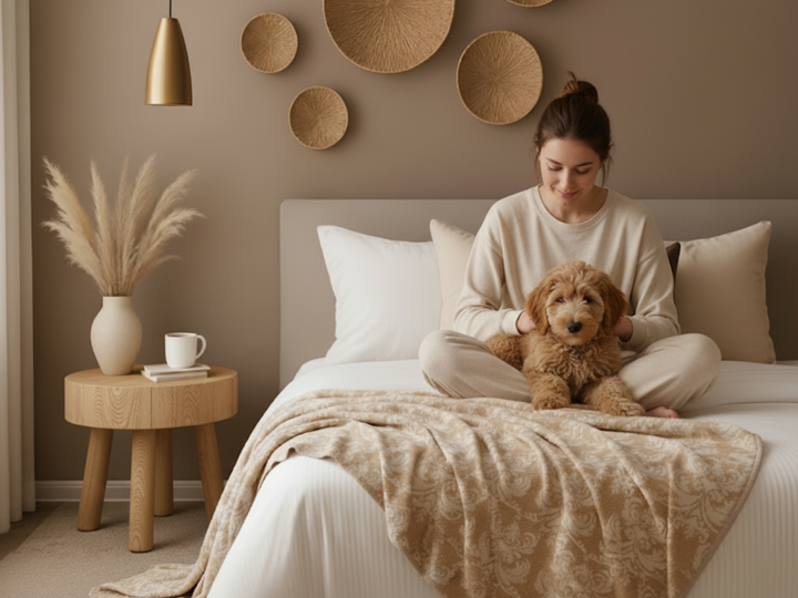 Koc Moca Elegante Beżowy