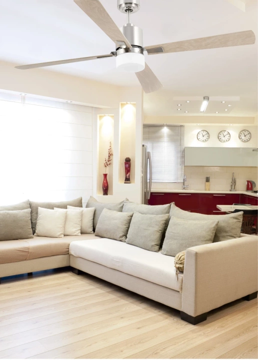 Wentylator sufitowy Faro Barcelona Palk L Satin nickel DC