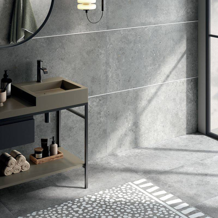 ABK Poetry Stone Pirenei Grey - płytka ceramiczna/gres antypoślizgowa 120x120 cm rett. 8.5 mm R10C
