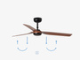 Wentylator sufitowy Faro Barcelona Punt M black/dark wood DC