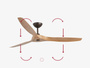 Wentylator sufitowy Faro Barcelona Morea L Light brown DC SMART