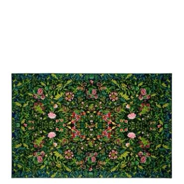 Dywan ręcznie tkany Designers Guild Ikebana Damask Emerald