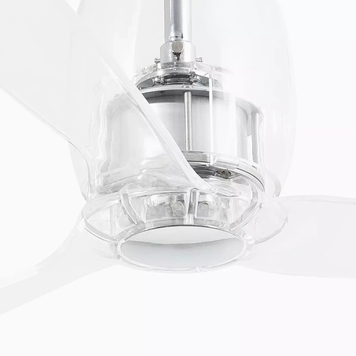 Wentylator sufitowy Faro Barcelona Eterfan M Shiny white/transparent DC SMART