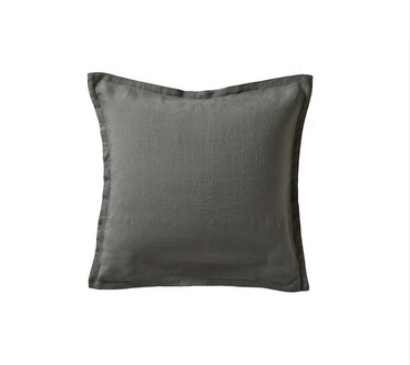 Poszewka lniana Blanc Des Vosges Louxor Grafitowa