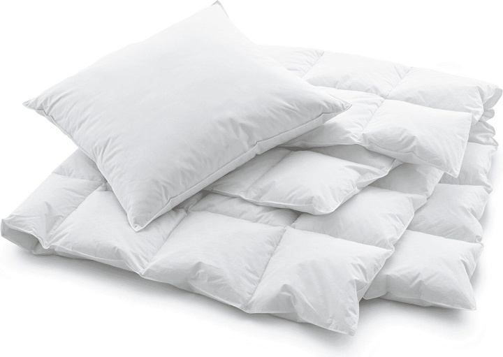 Kołdra puchowa Swiss Dream Classic 90 Caro Cosy (90% puch, 100% batyst bawełniany)