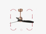 Wentylator sufitowy Faro Barcelona Just Fan XS Copper/black DC