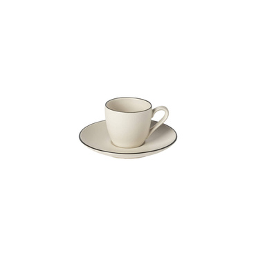 Filiżanka z podstawką Costa Nova Augusta Natural Black 0,09 l