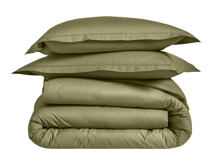 Pościel perkalowa Blanc Des Vosges Uni Kaki