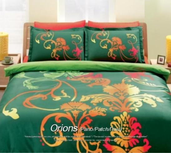 Pościel satynowa TAC Orions Green 100% bawełna