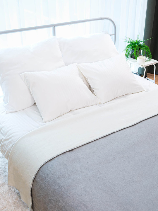 Koc Cotton Cloud XXL Argento-Biały