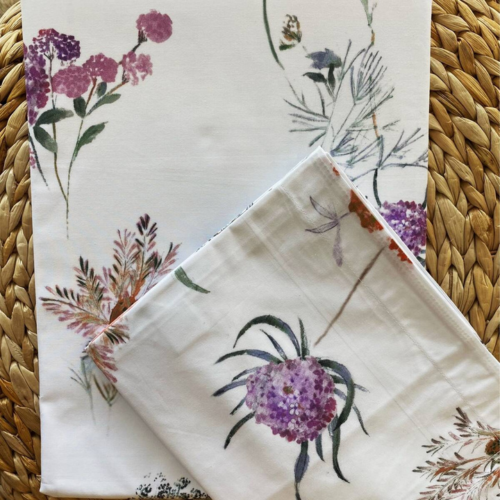 Poszewka perkalowa z plisą Bovi Provence z nadrukiem Ostatnie Sztuki