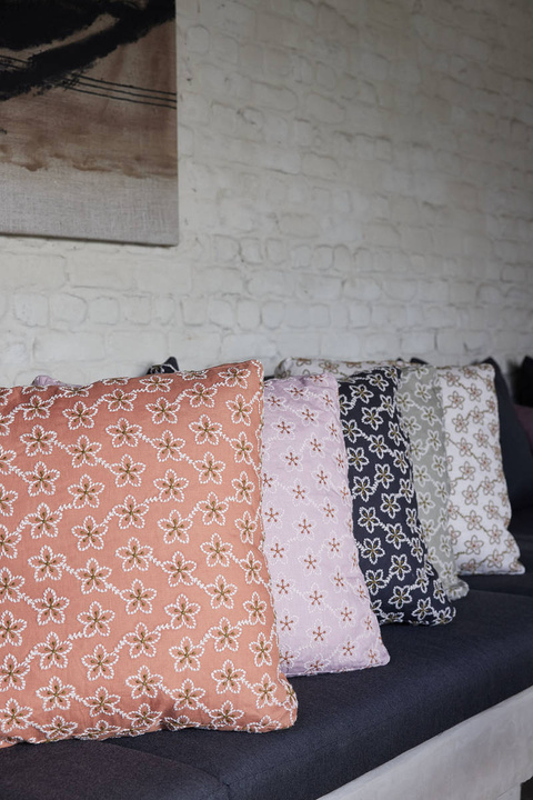 Poduszka dekoracyjna Alexandre Turpault Fleurs Khaki