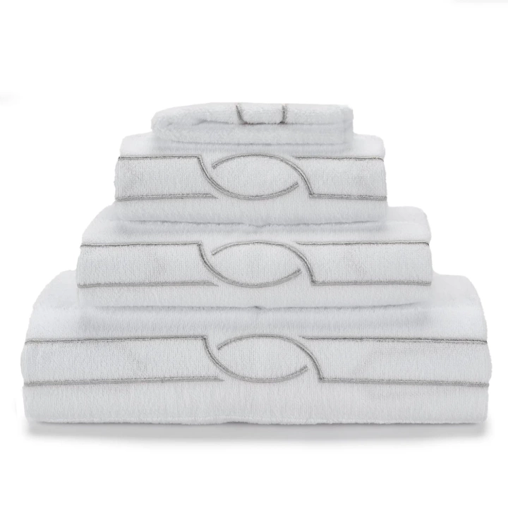 Ręcznik Abyss & Habidecor Cluny White/Silver