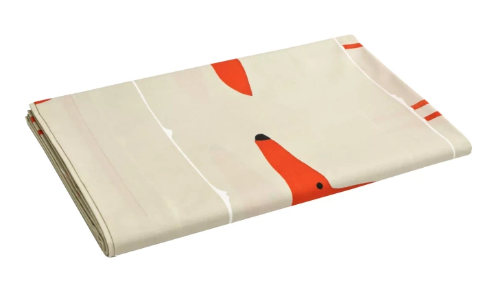 Prześcieradło perkalowe Scion Living Mr Fox Beżowe