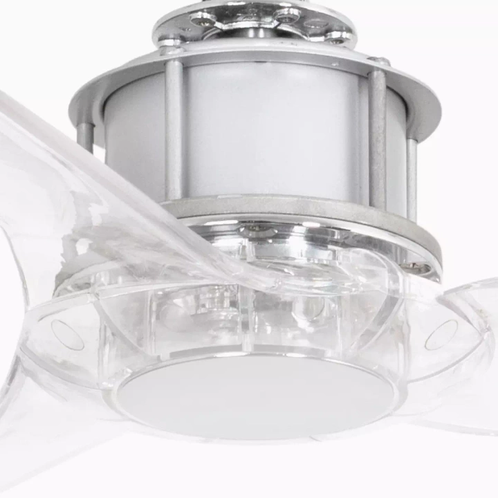 Wentylator sufitowy Faro Barcelona Just Fan XS Chrome/transparent 81 cm