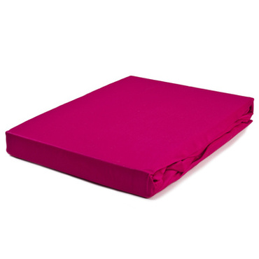 Prześcieradło satynowe ze ściągaczem Basic Różowe