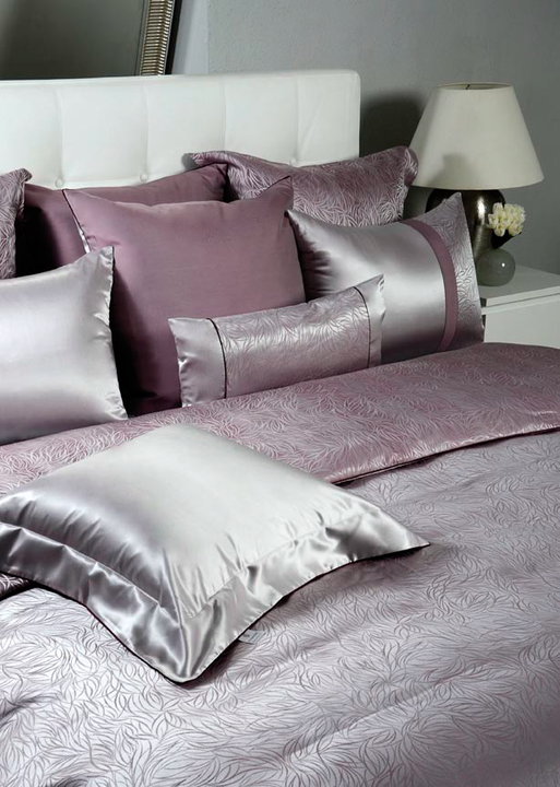 Poszewki jedwabne na poduszki Seidenweber Palau Mauve Basic