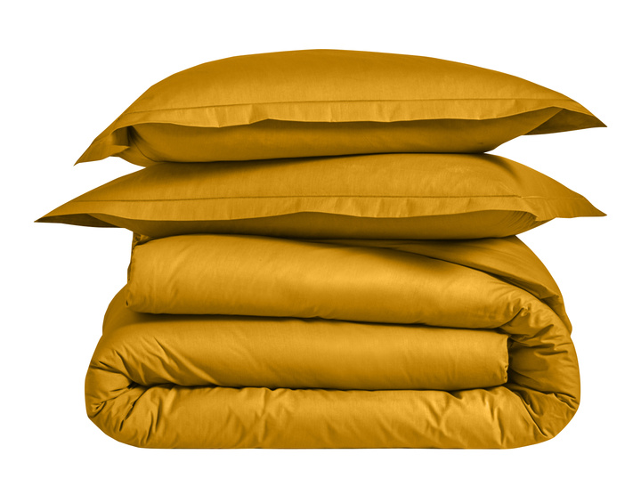 Pościel perkalowa Blanc Des Vosges Uni Złota