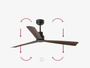 Wentylator sufitowy Faro Barcelona Nassau M brown DC SMART