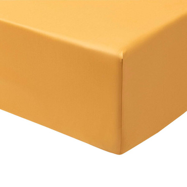 Prześcieradło satynowe ze ściągaczem Le Jacquard Français Panache de fleurs Yellow