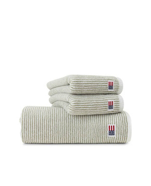 Ręcznik bawełniany Lexington Icons Original Striped White/Vintage Green Ostatnie Sztuki