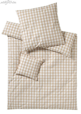 Pościel perkalowa Elegante Quadro Beige