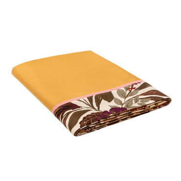Prześcieradło satynowe Le Jacquard Français Panache de fleurs Yellow