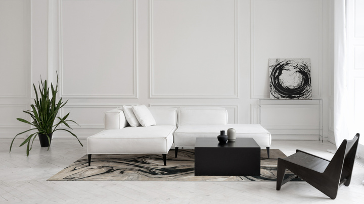 Dywan ręcznie tkany Carpet Decor Blur Black