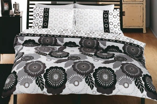Pościel satynowa TAC JOY BLACK 100% bawełna