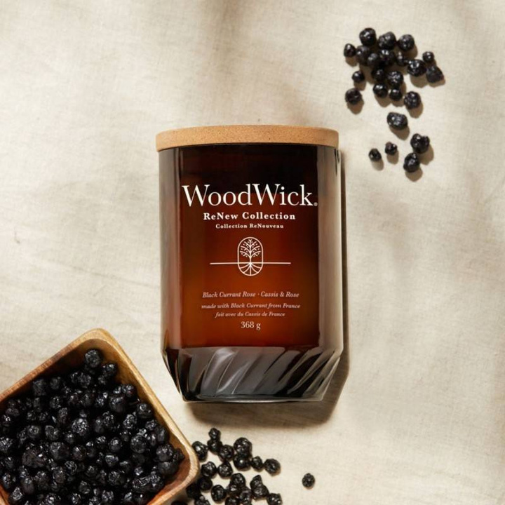 Świeca zapachowa WoodWick Black Currant & Rose