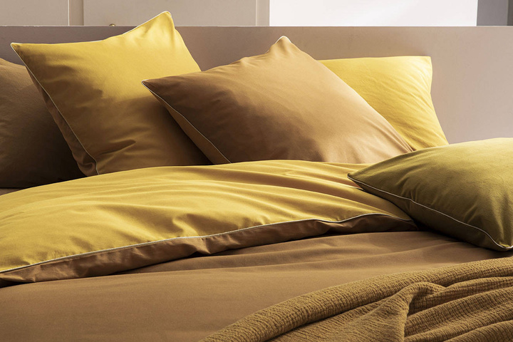 Poszewka bawełniana Essix Bons Jours Savane/Curry