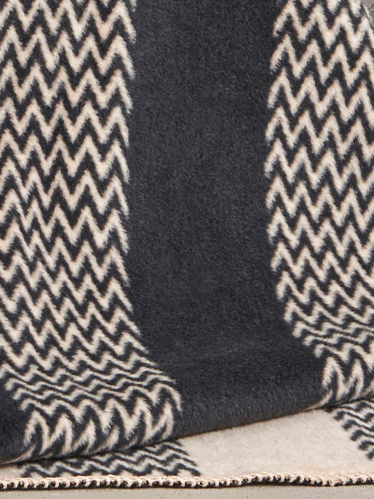 Koc Cotton Cloud Housie Zigzag stripes Graphite