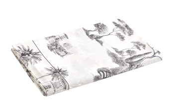 Prześcieradło perkalowe bez ściągacza Blanc Des Vosges Promenade Szare