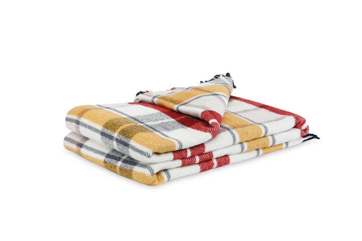 Koc Andropol Sunset Szkocka Krata Musztardowy