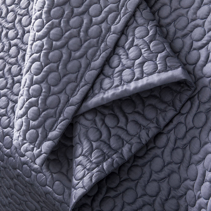 Narzuta satynowa Alexandre Turpault Poesie Slate Blue