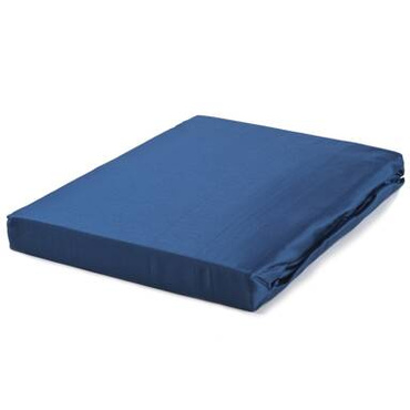 Prześcieradło satynowe ze ściągaczem Basic Niebieskie Ostatnie Sztuki