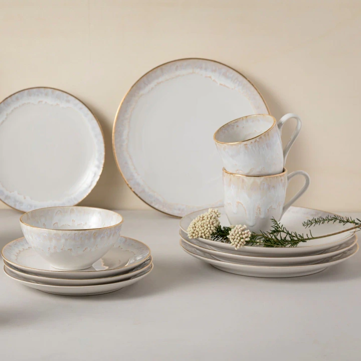 Talerz Costa Nova Taormina White Gold 17 cm